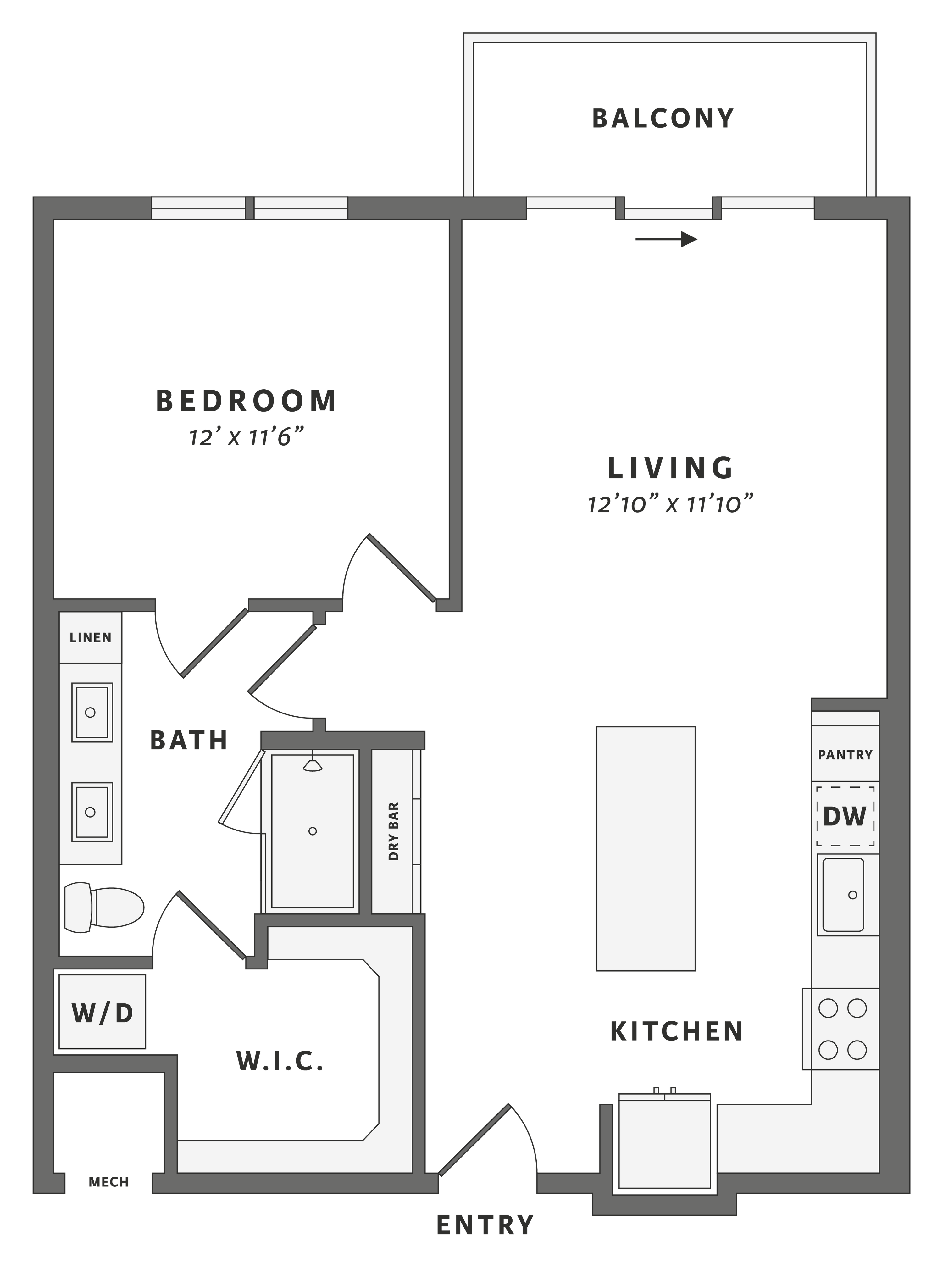 Floor plan layout diagram for A4-2