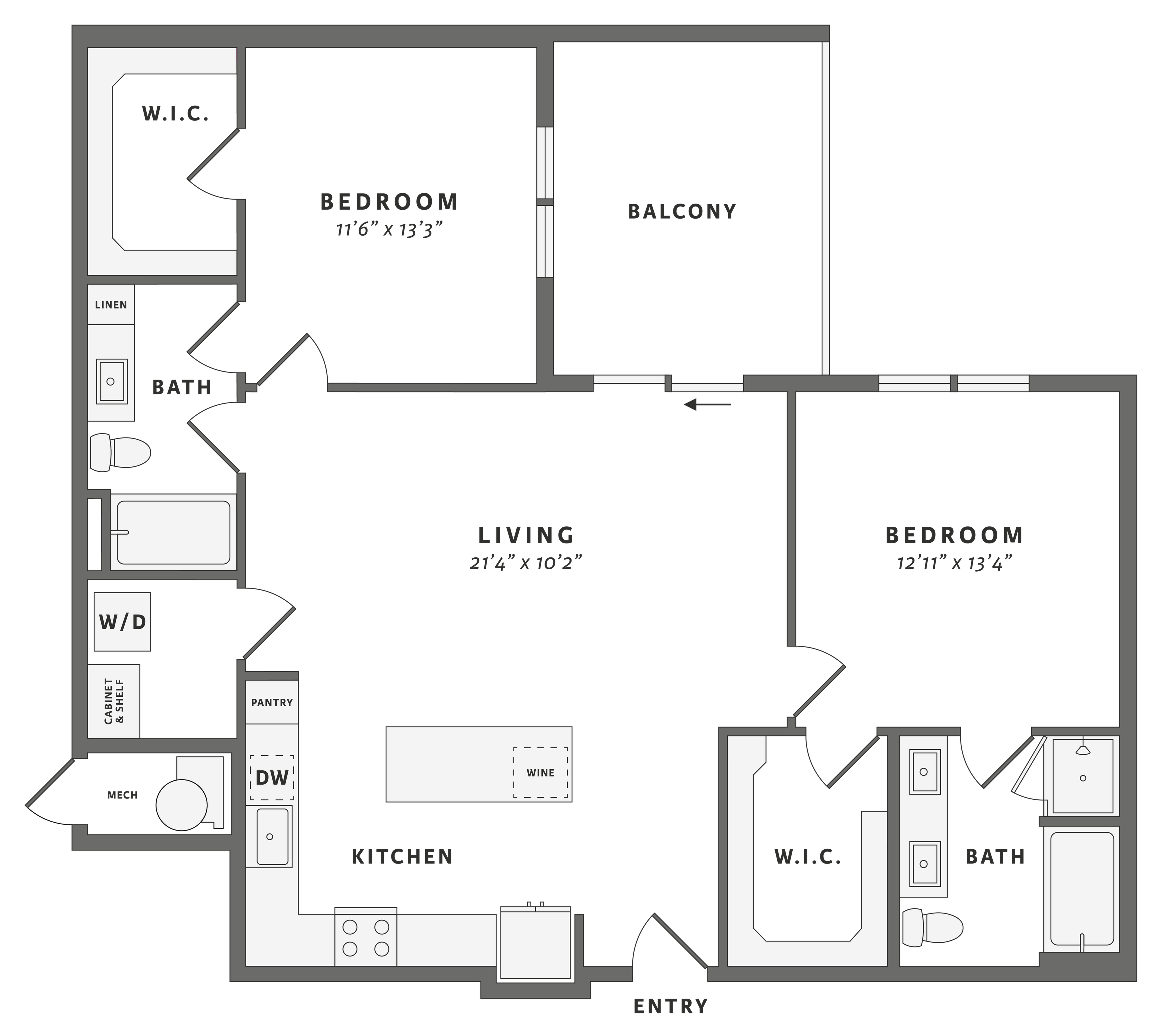 Floor plan layout diagram for B4-2