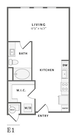 Floor plan layout diagram for E1.2