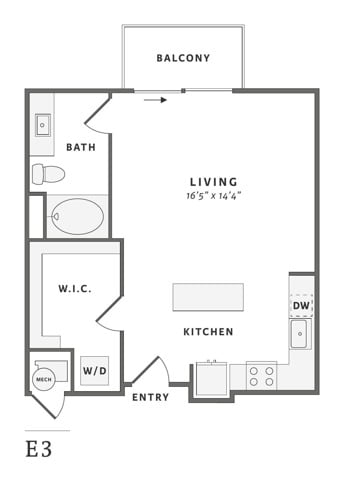 Floor plan layout diagram for E3.1