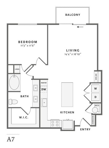 Floor plan layout diagram for A7.1