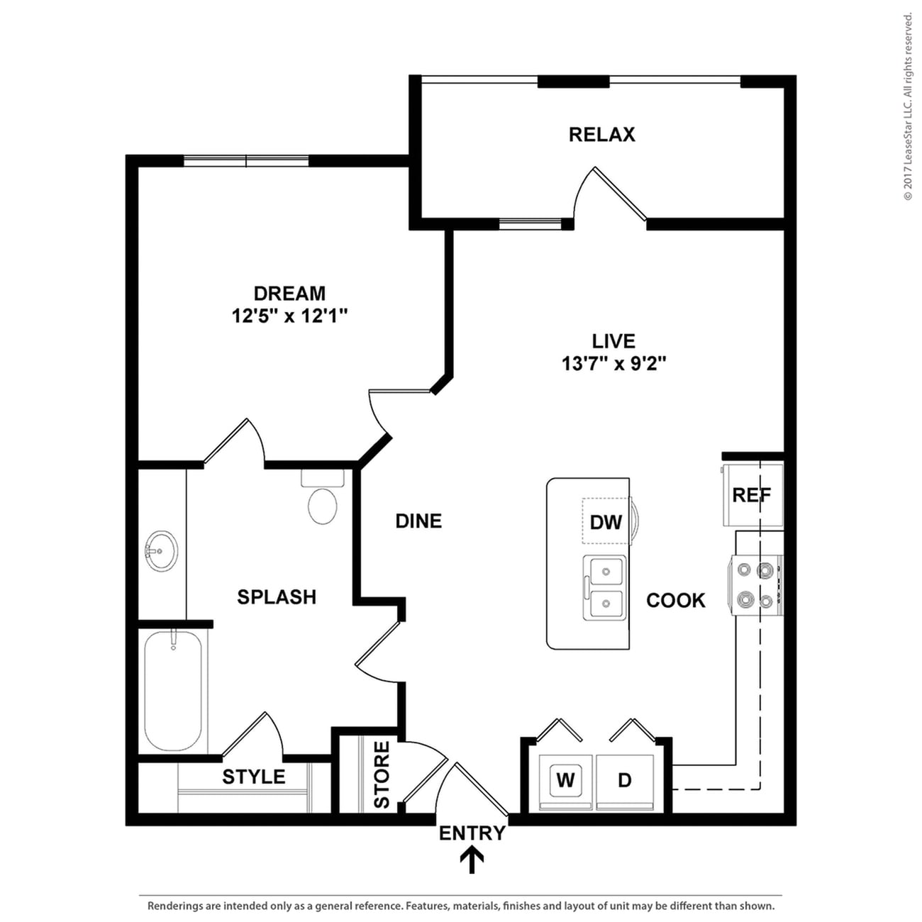 Floor plan layout diagram for A2
