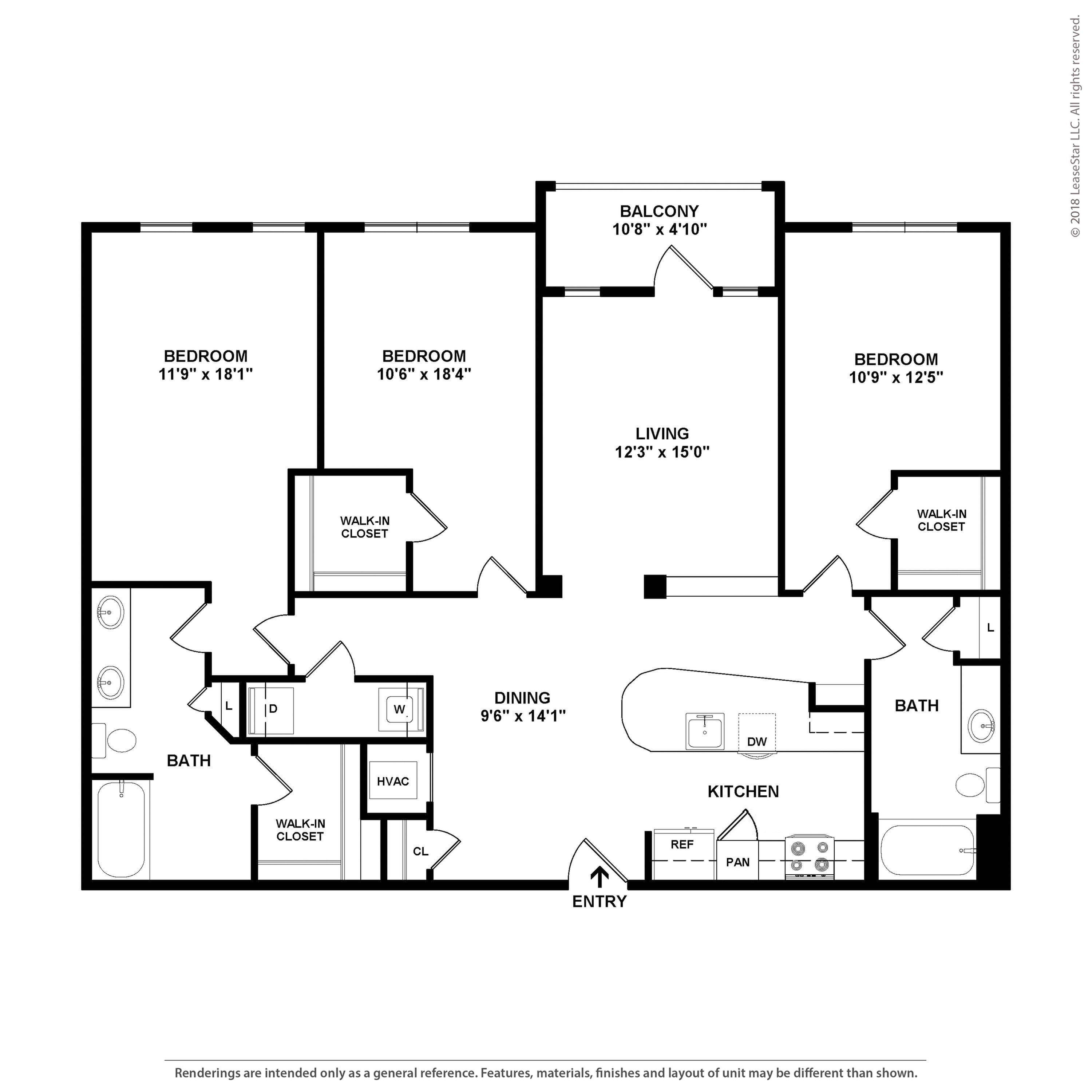 Floor plan layout diagram for D1.A