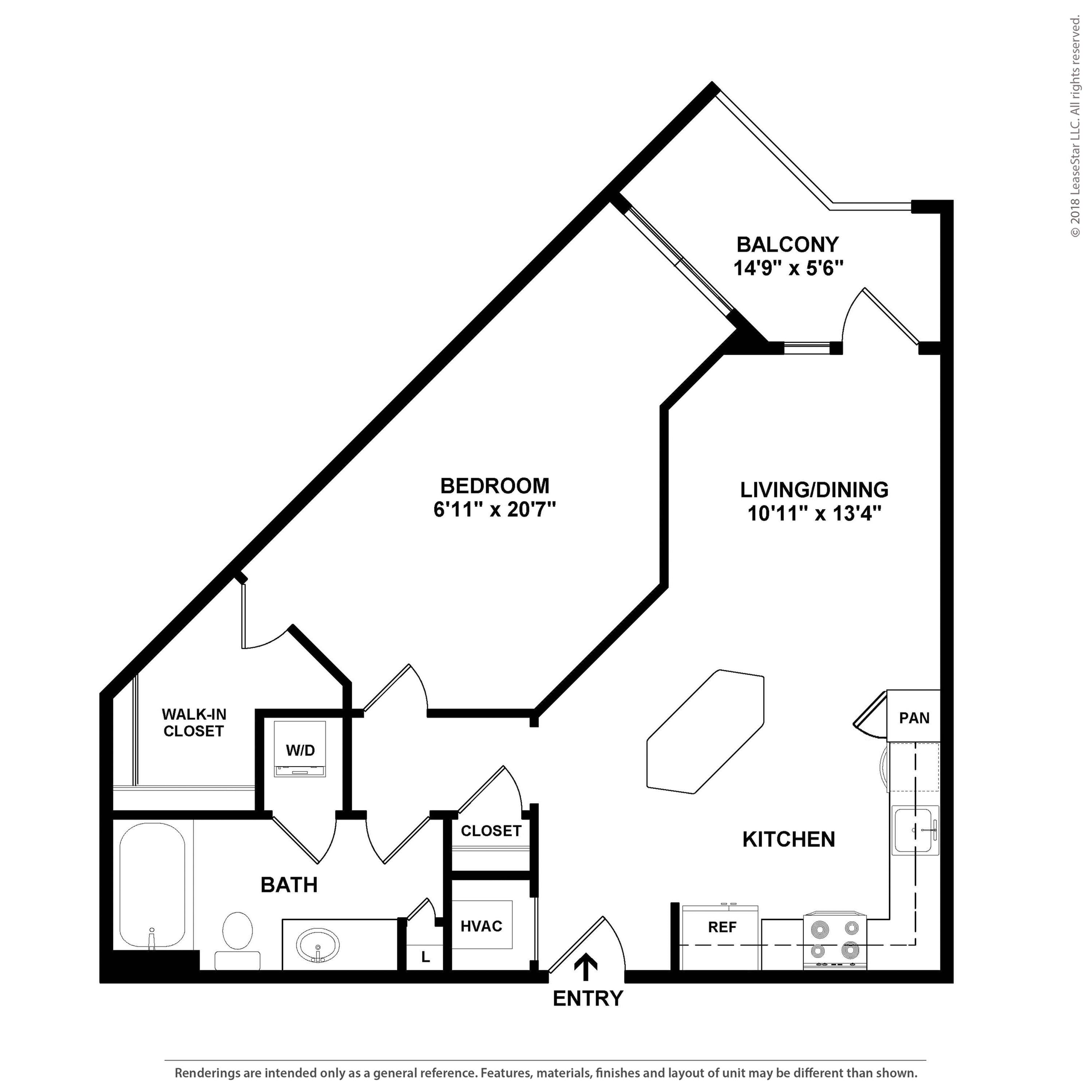 Floor plan layout diagram for A2.3
