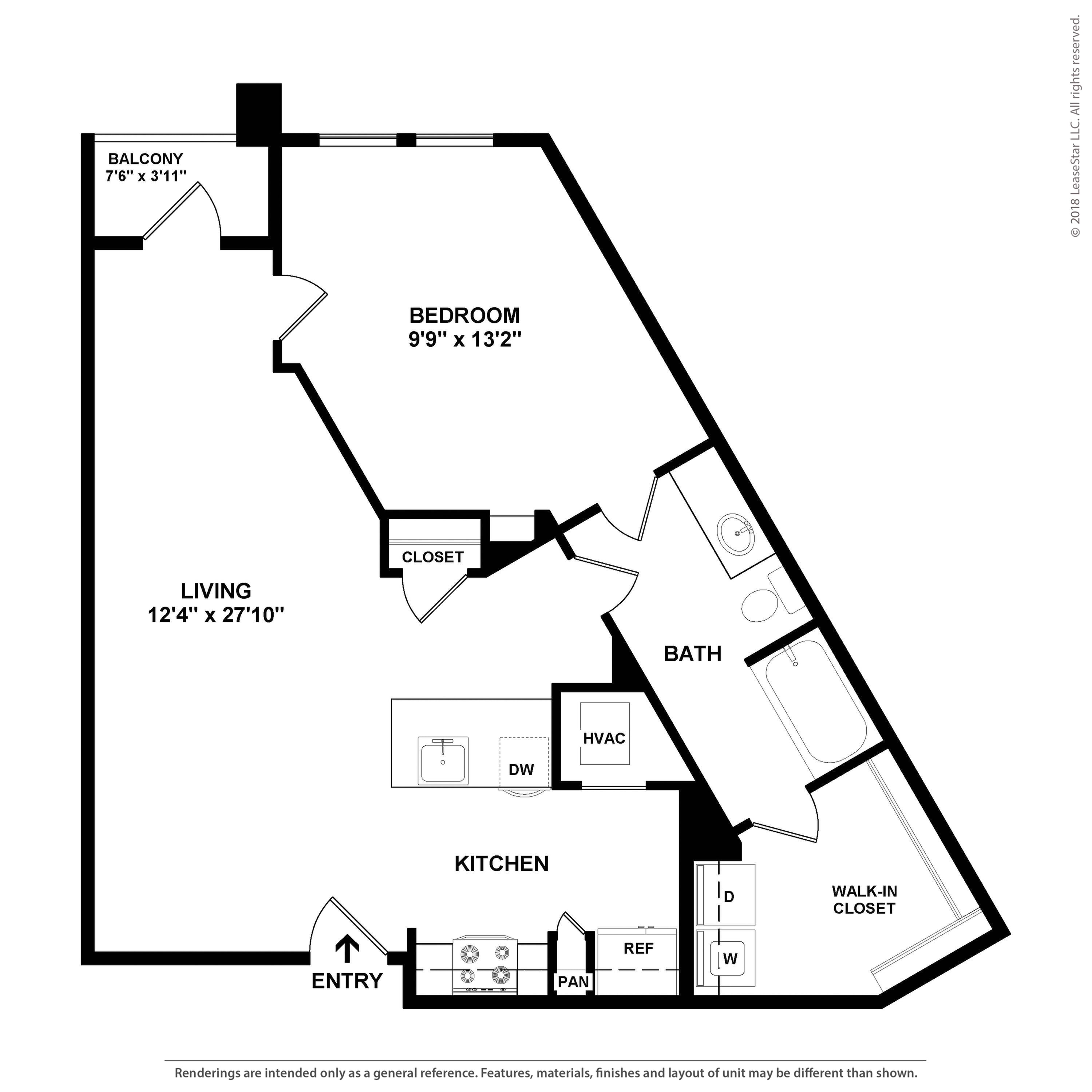 Floor plan layout diagram for B2.1