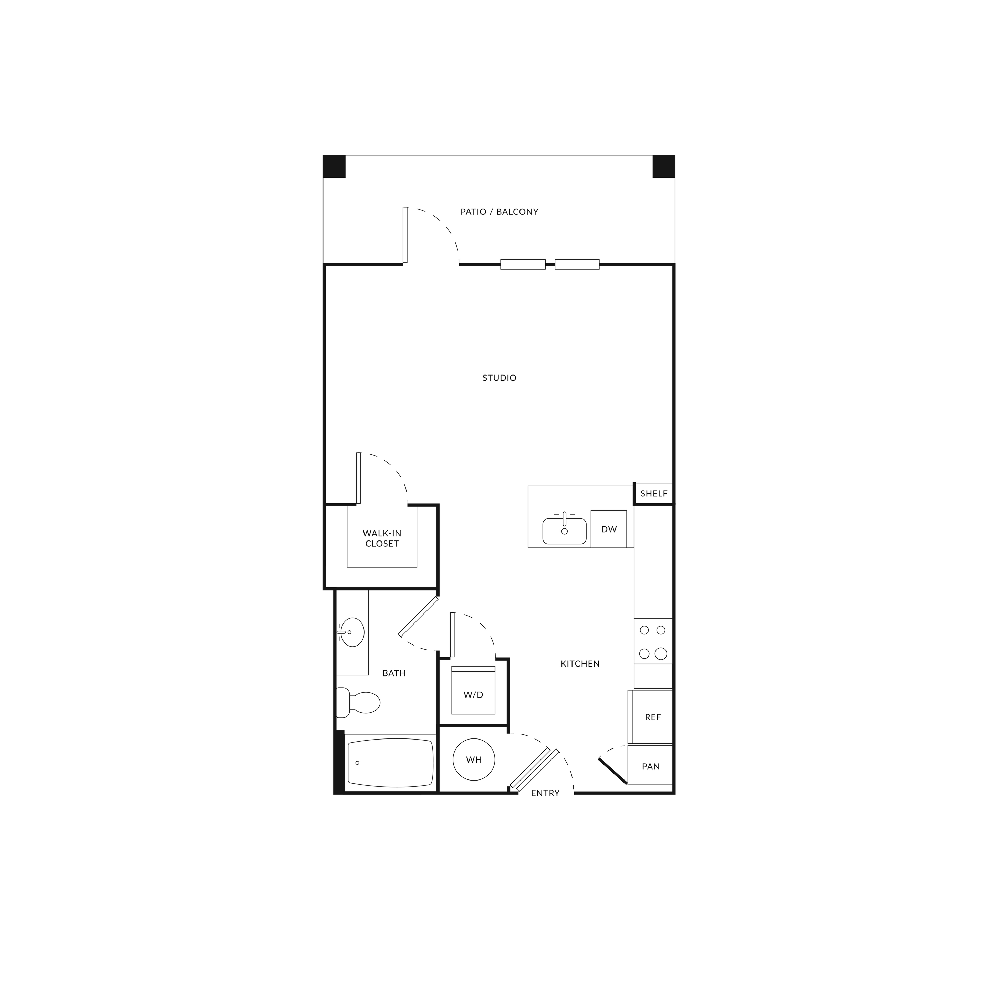 Floor plan layout diagram for E1
