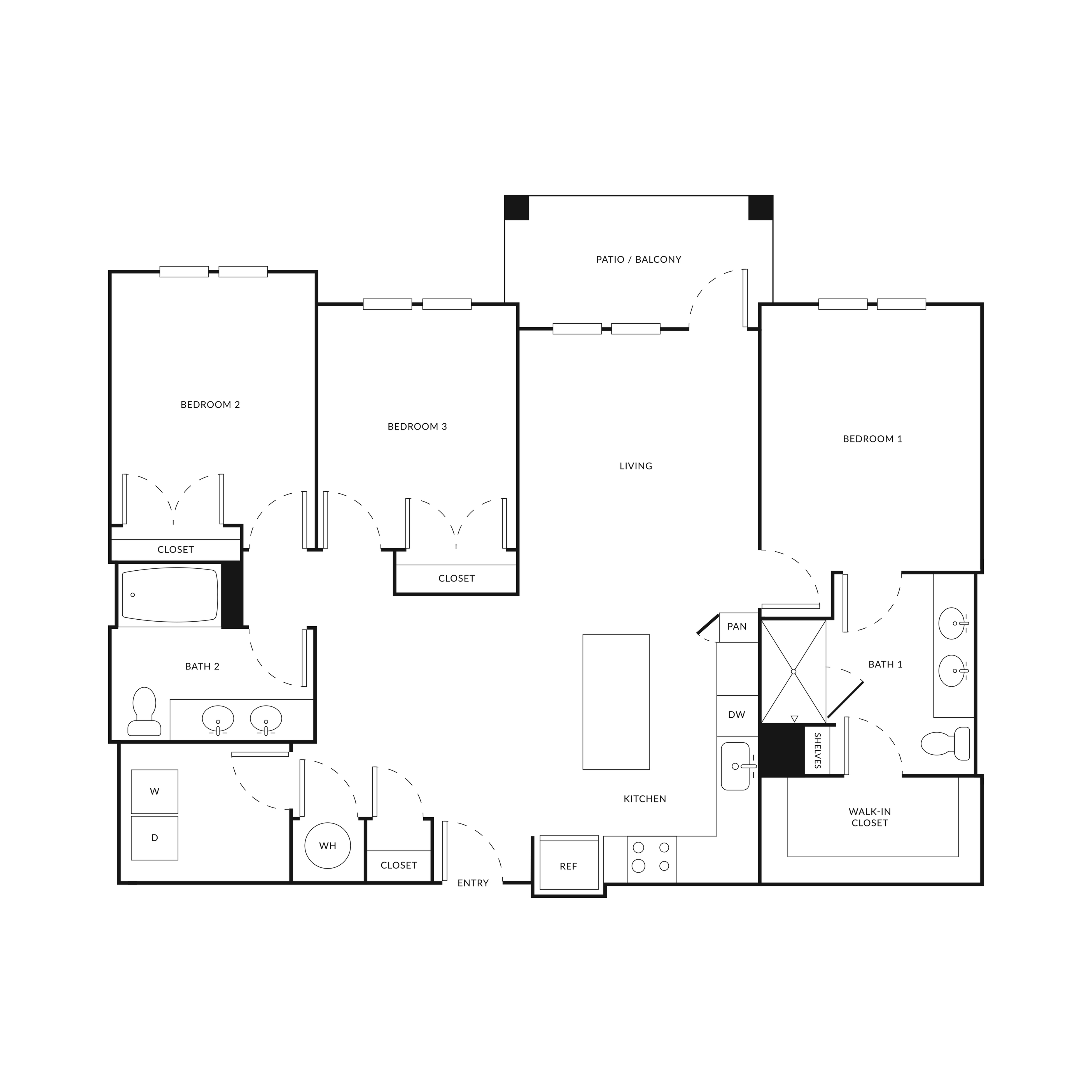 Floor plan layout diagram for C1