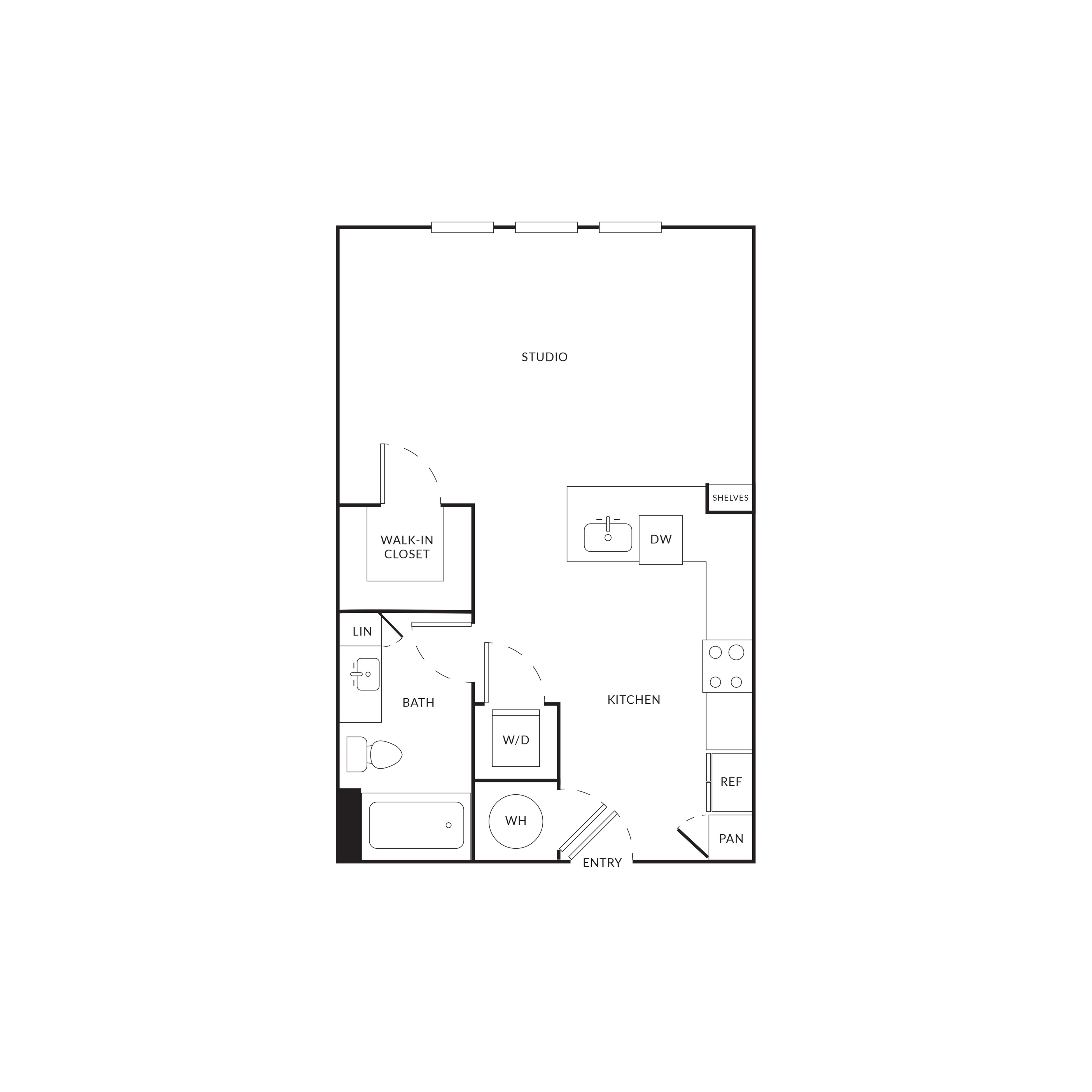 Floor plan layout diagram for E1