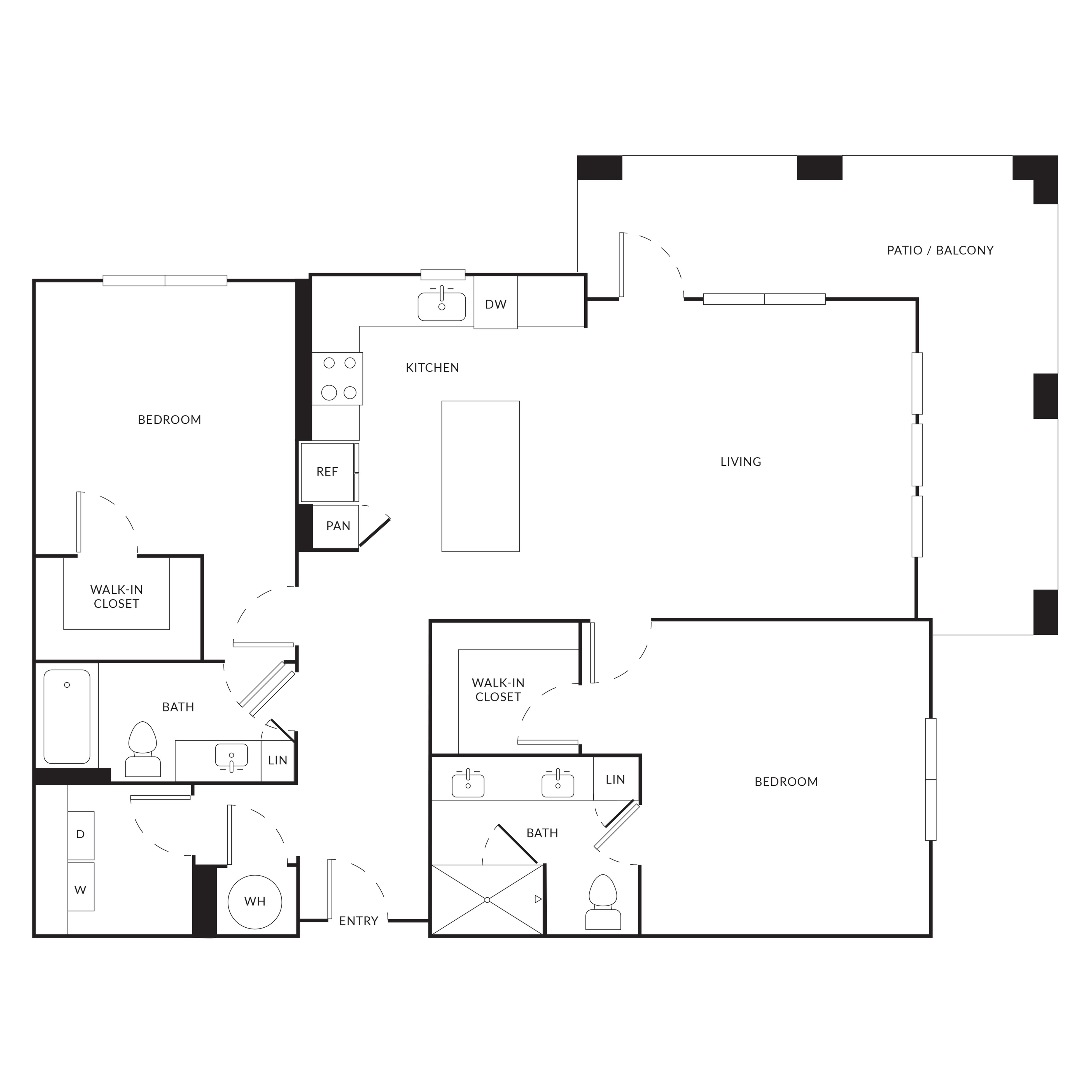 Floor plan layout diagram for B2