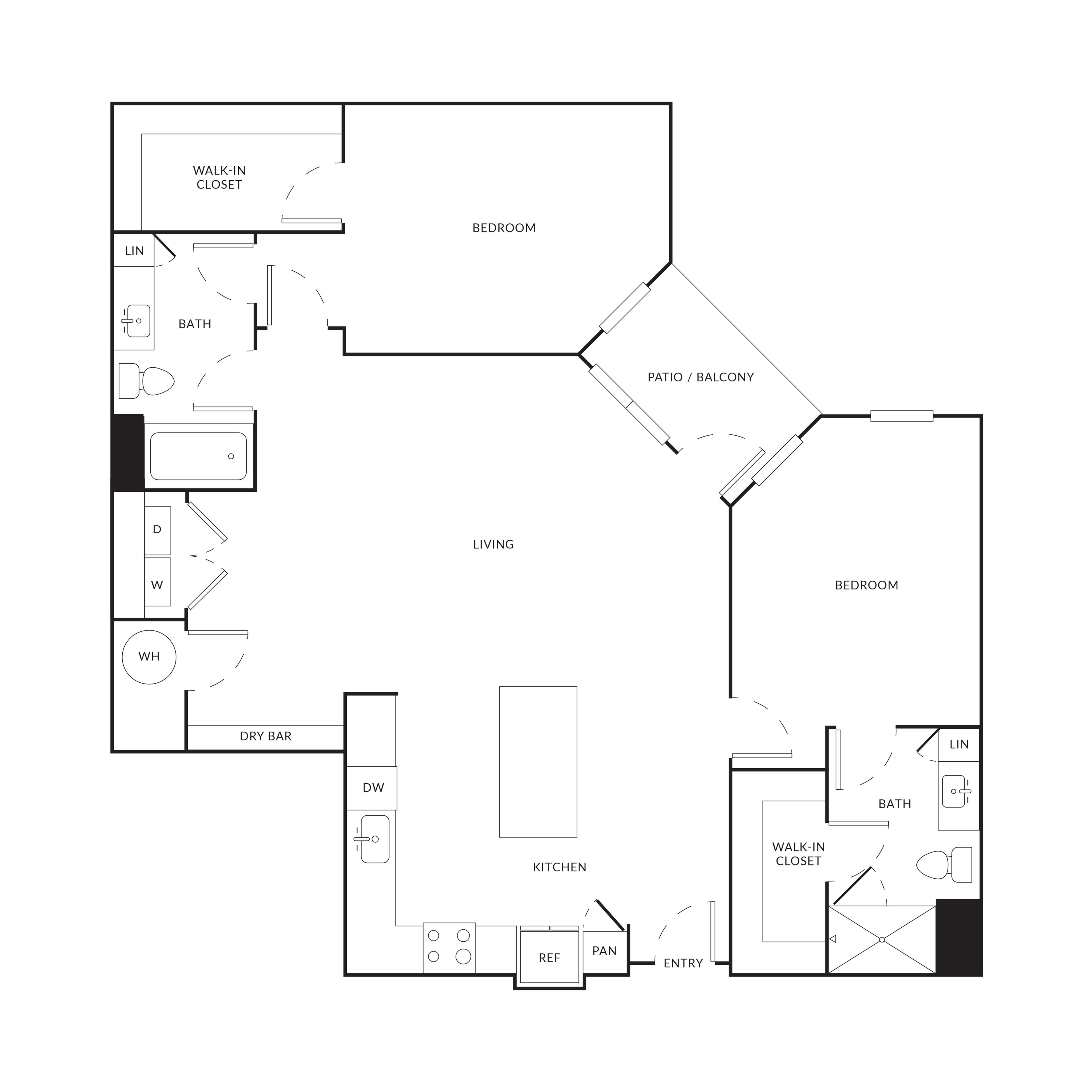 Floor plan layout diagram for B3