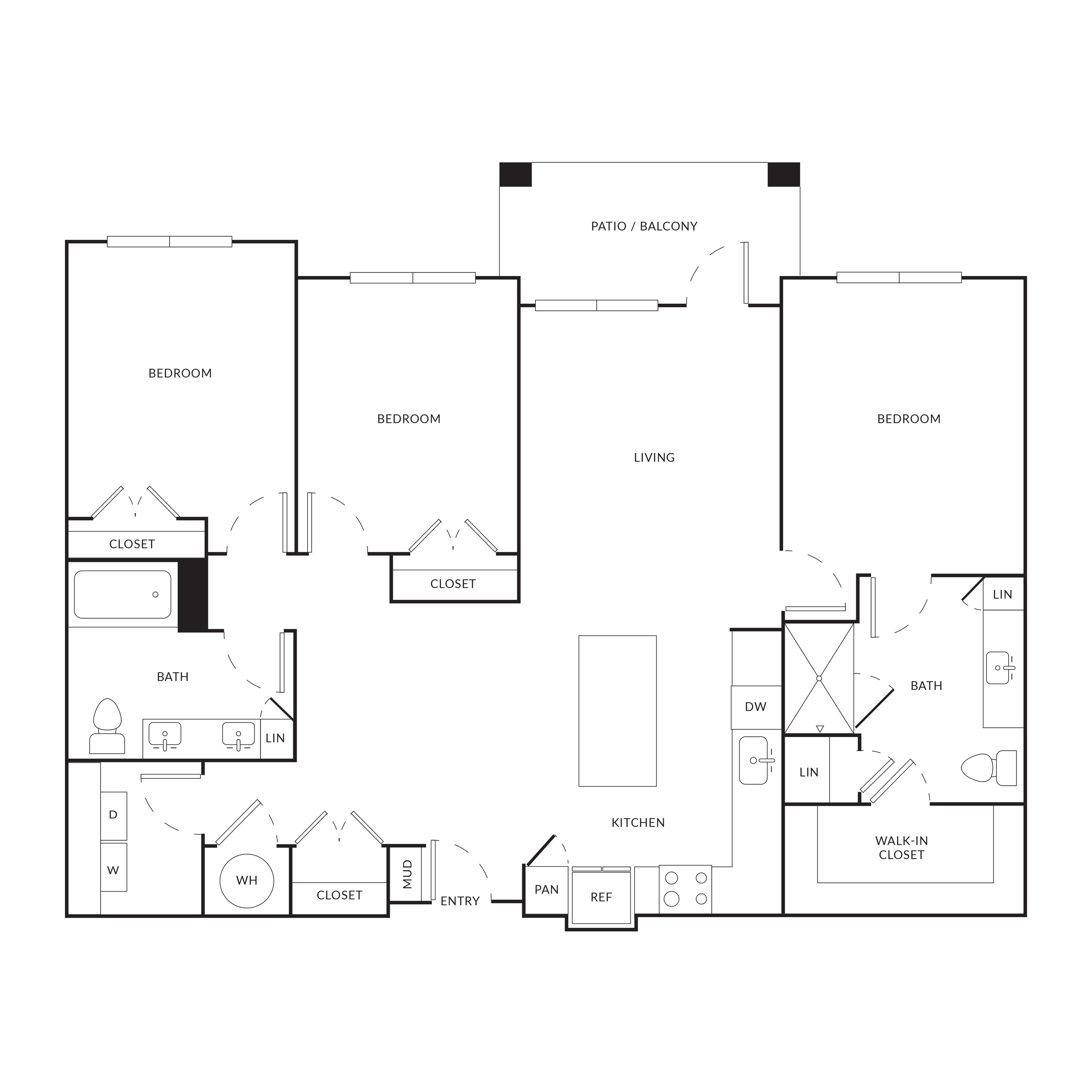 Floor plan layout diagram for C1