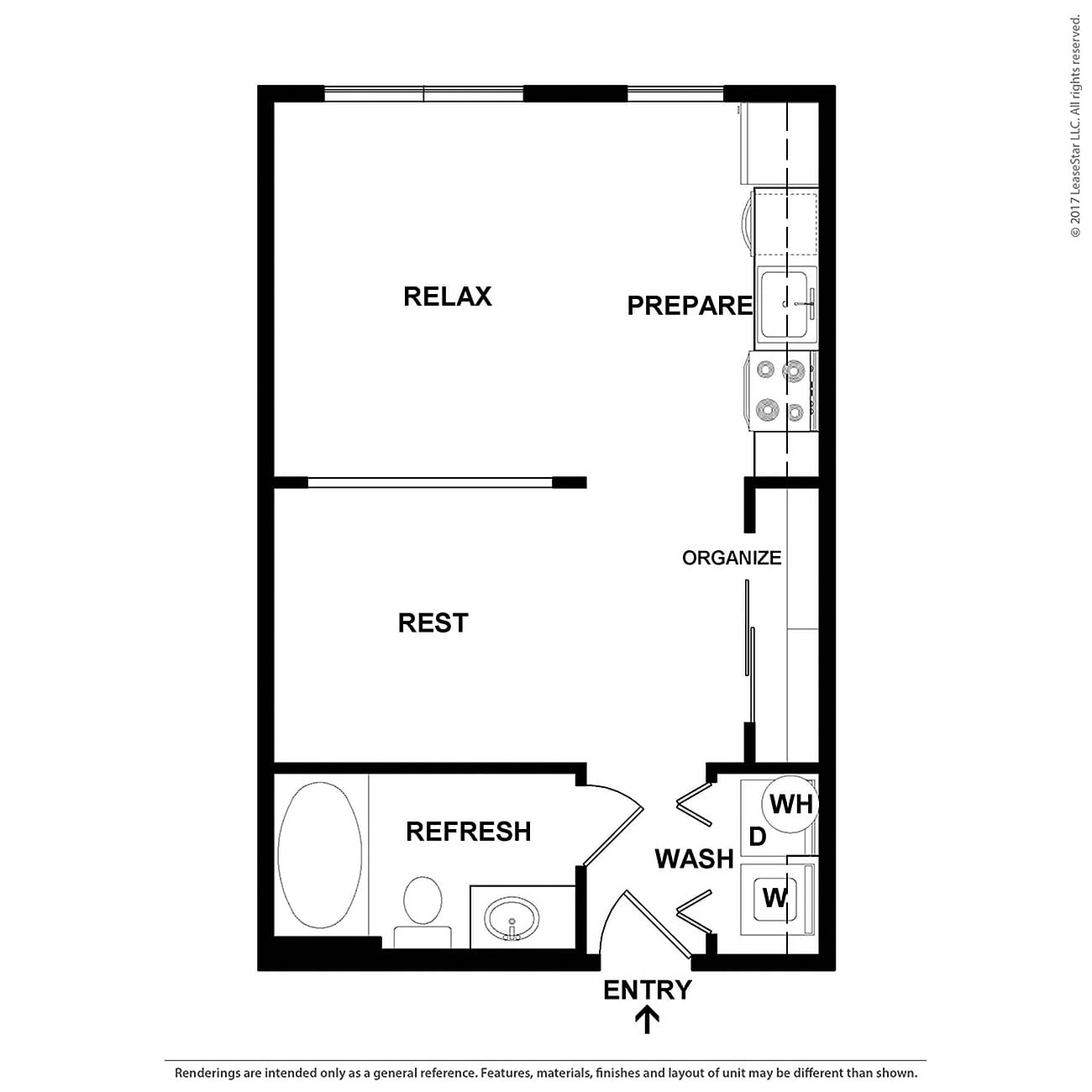 Floor plan layout diagram for A