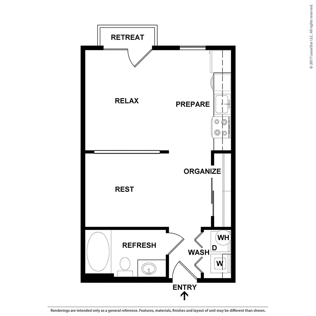 Floor plan layout diagram for A j