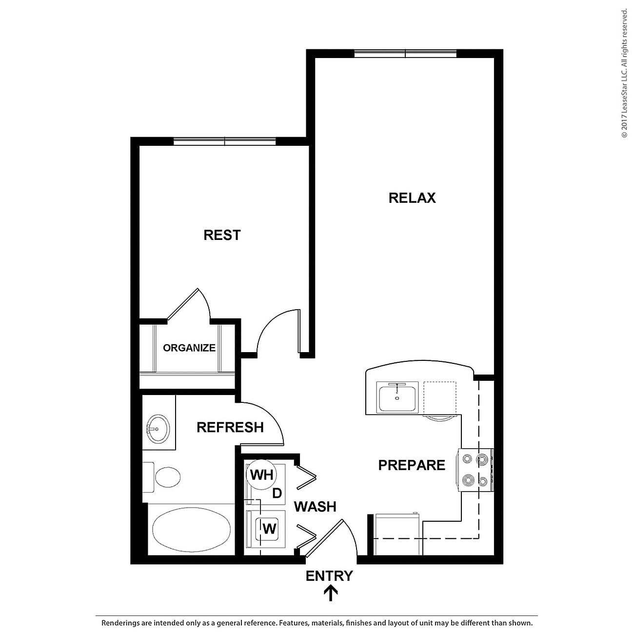 Floor plan layout diagram for A1x