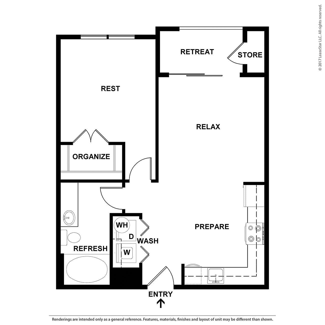 Floor plan layout diagram for A2