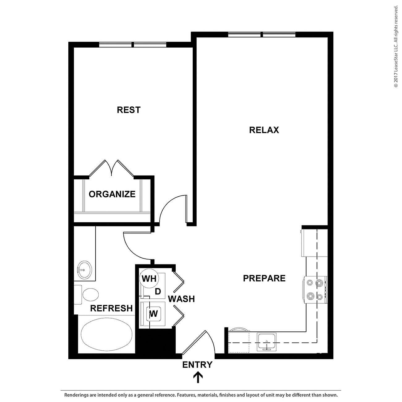 Floor plan layout diagram for A2x