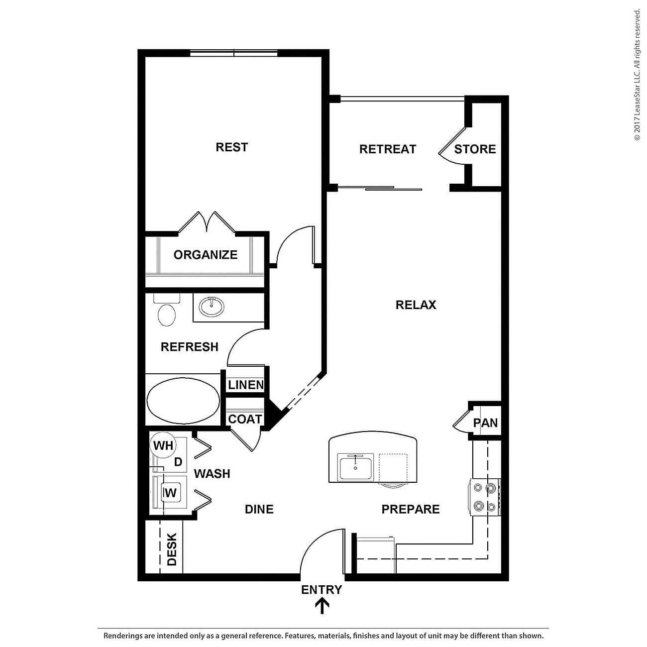 Floor plan layout diagram for A3