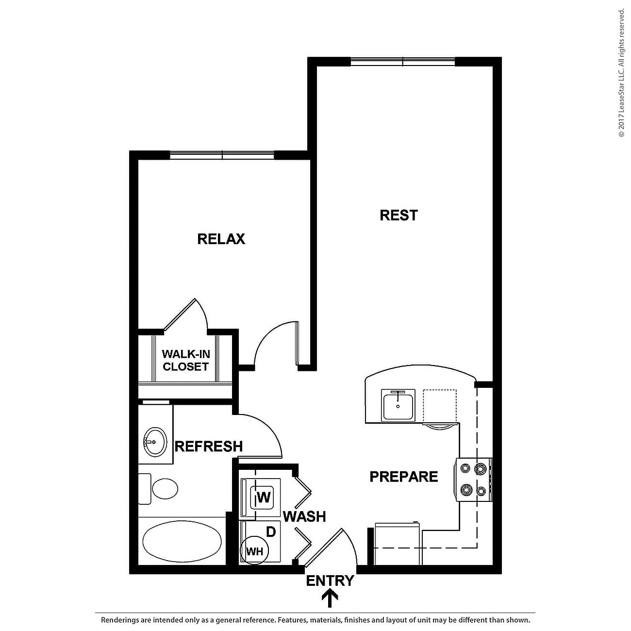 Floor plan layout diagram for A1.1