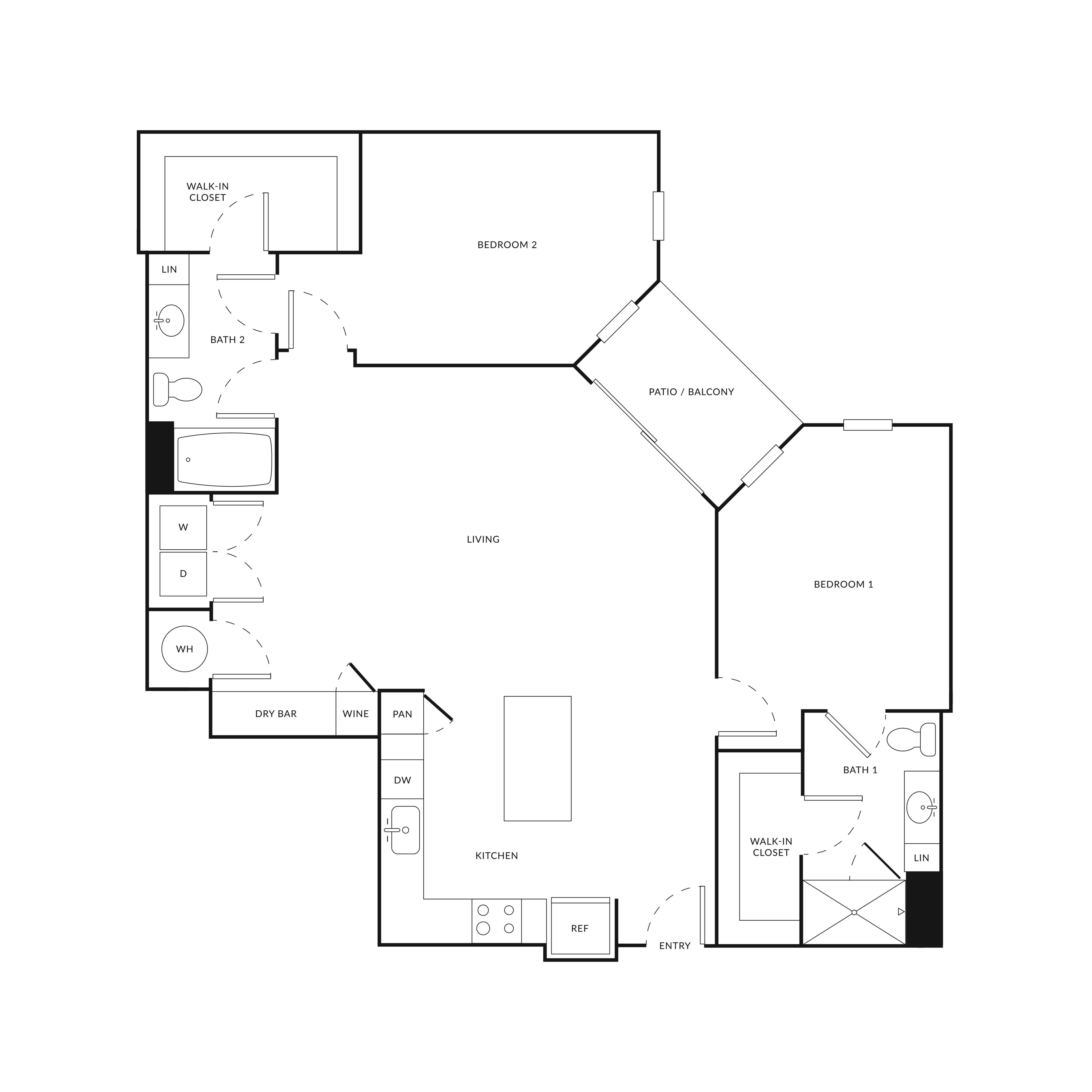 Floor plan layout diagram for B3