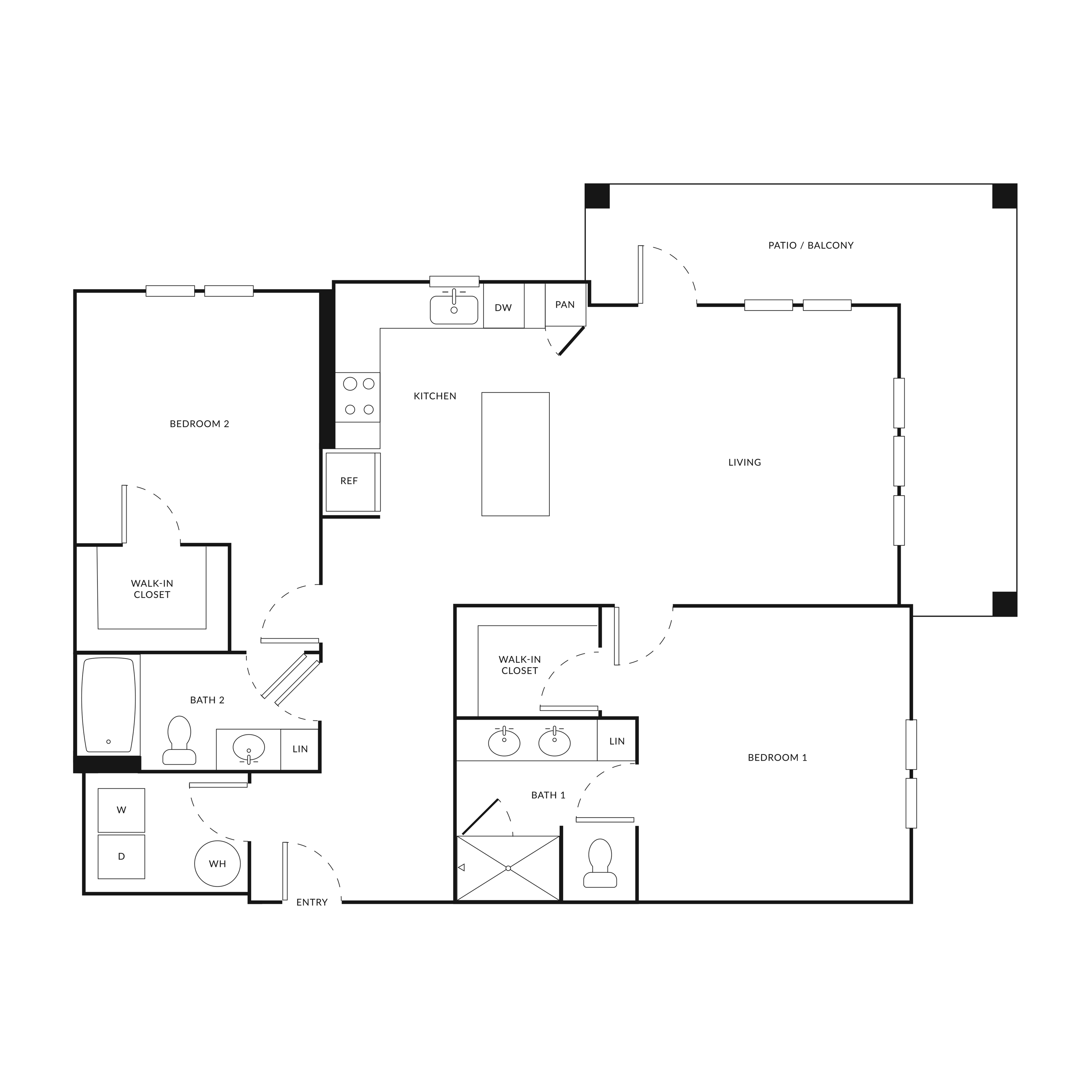 Floor plan layout diagram for B2