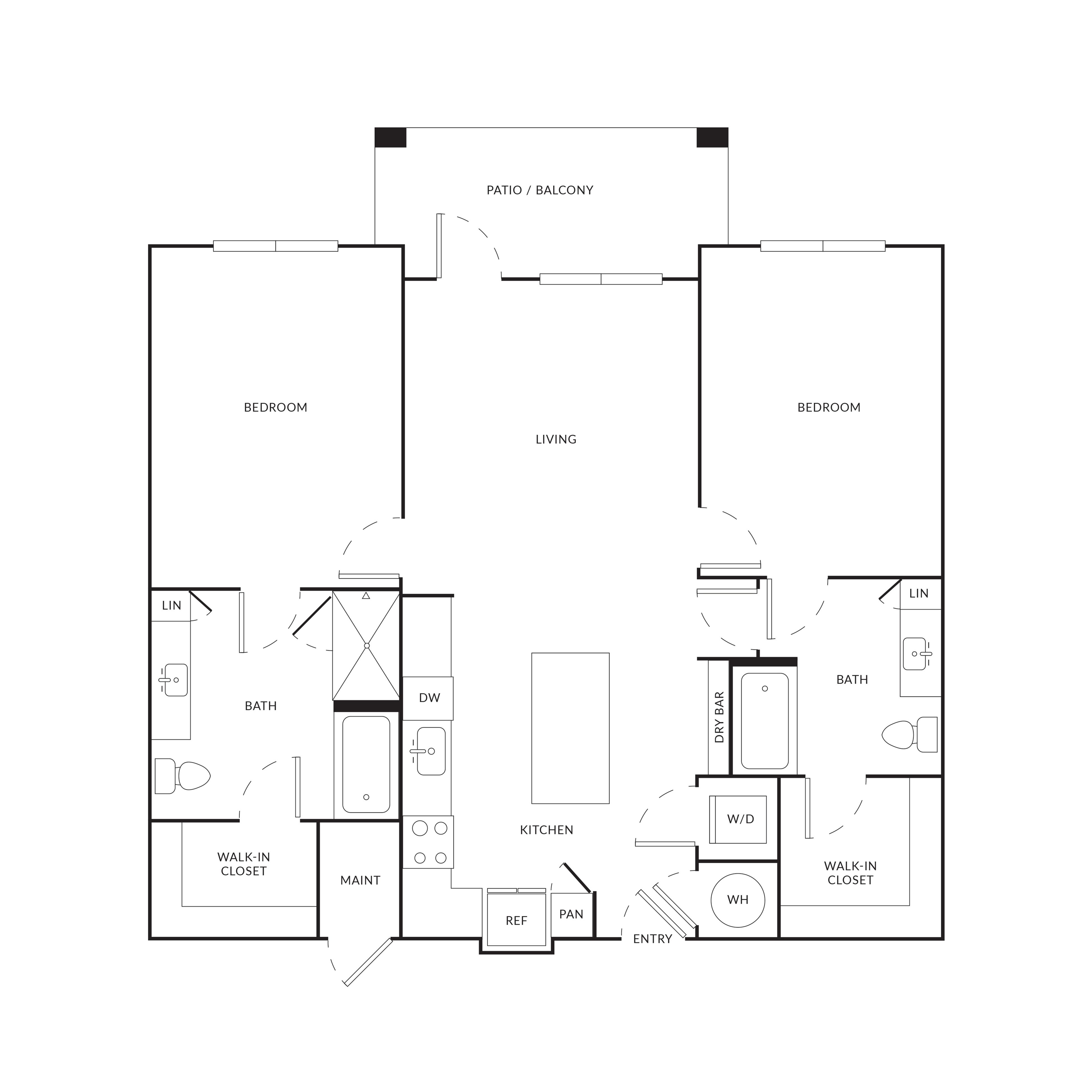 Floor plan layout diagram for B1.1