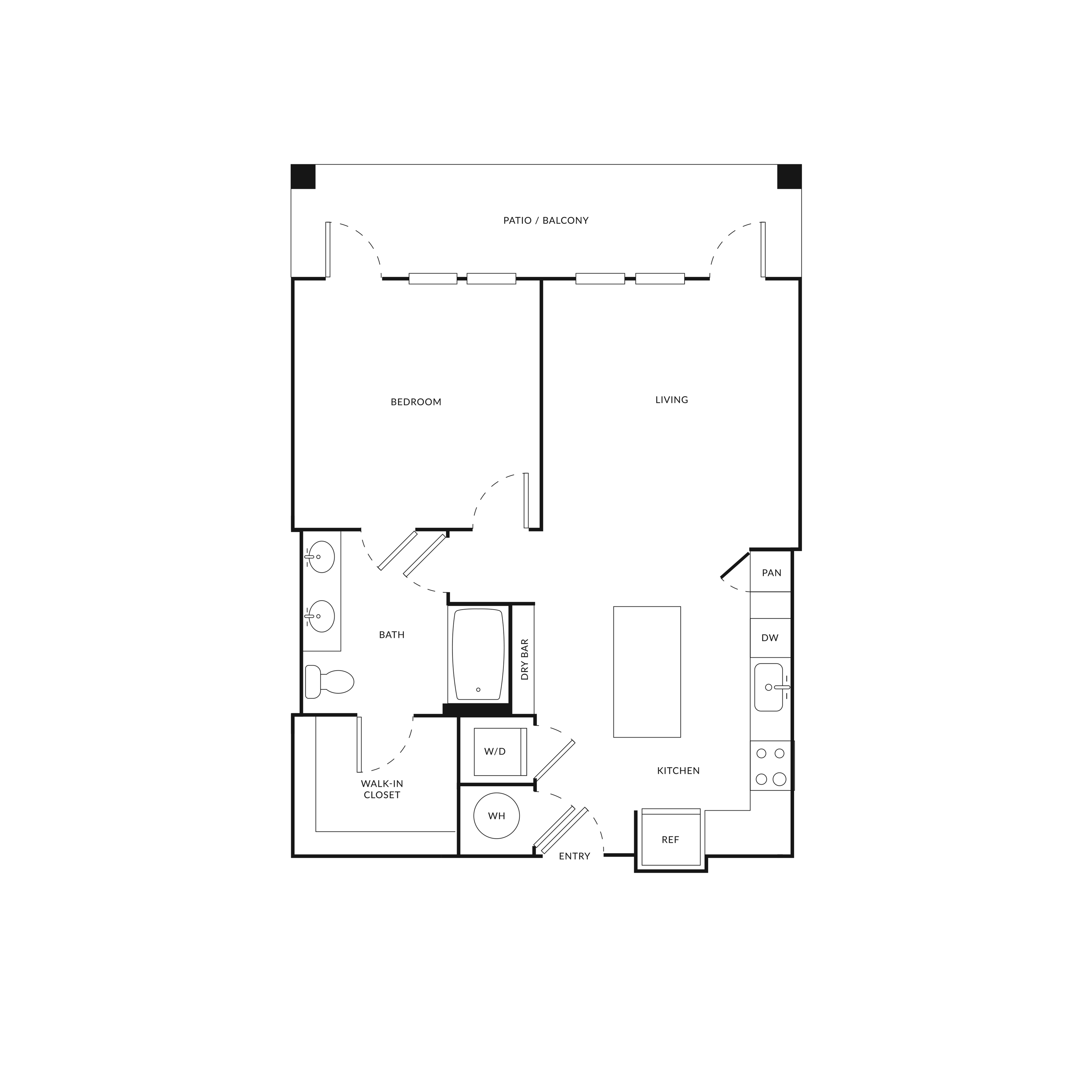 Floor plan layout diagram for A2.1