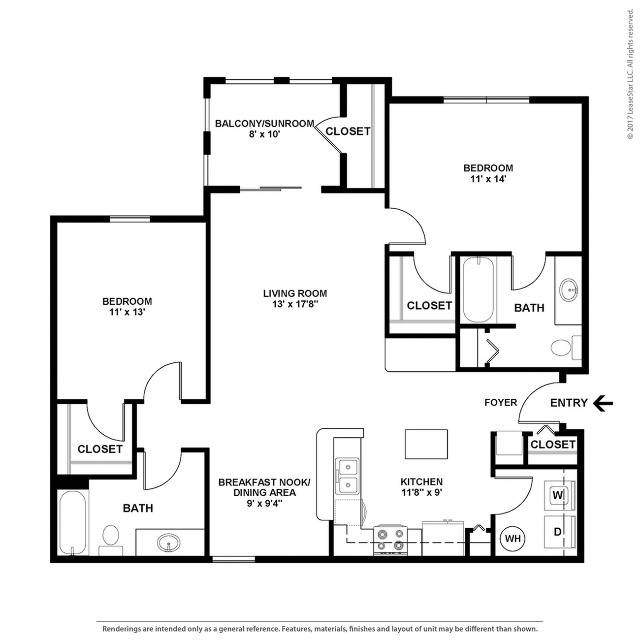 Floor plan layout diagram for B3-U