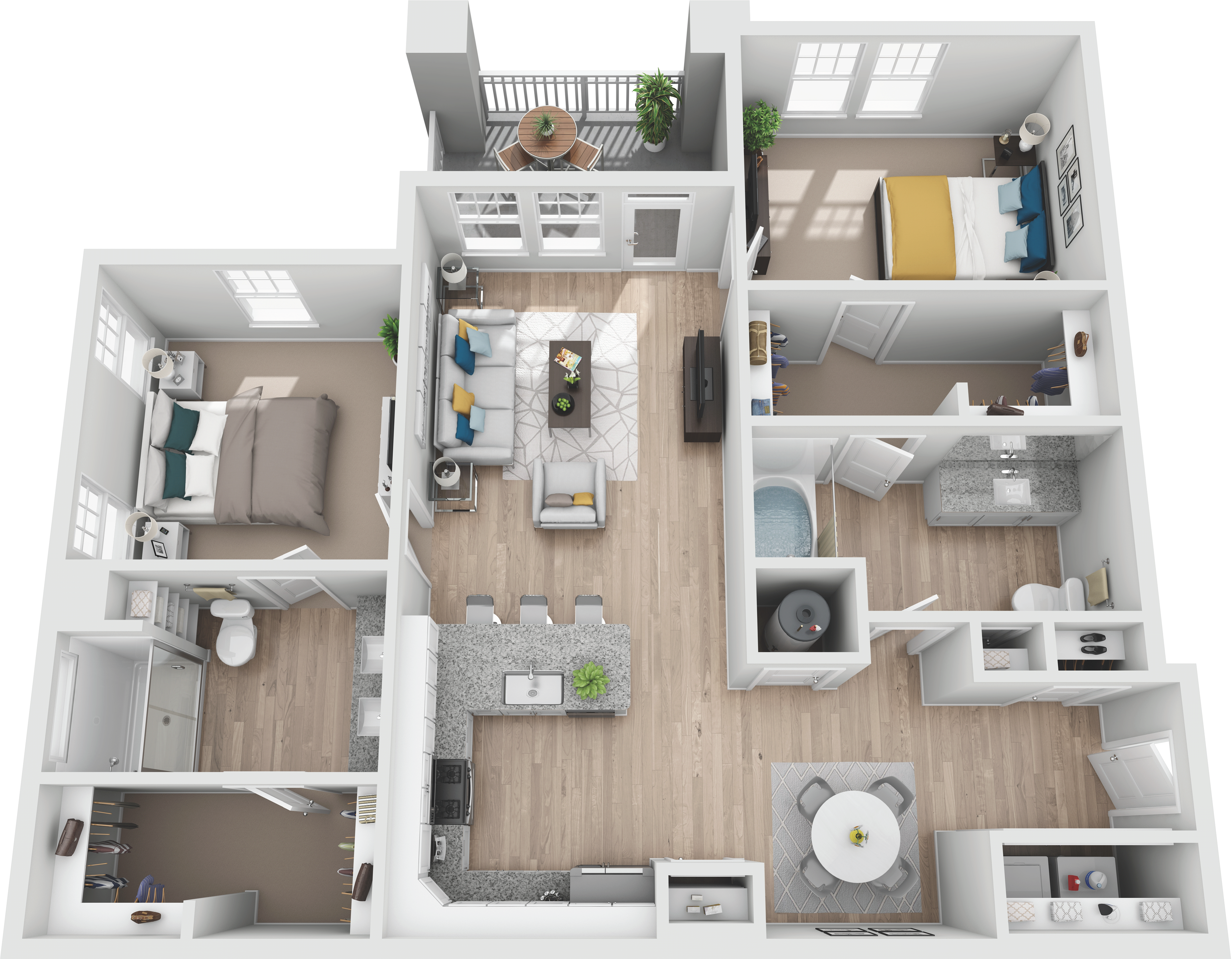 Floor plan layout diagram for B2