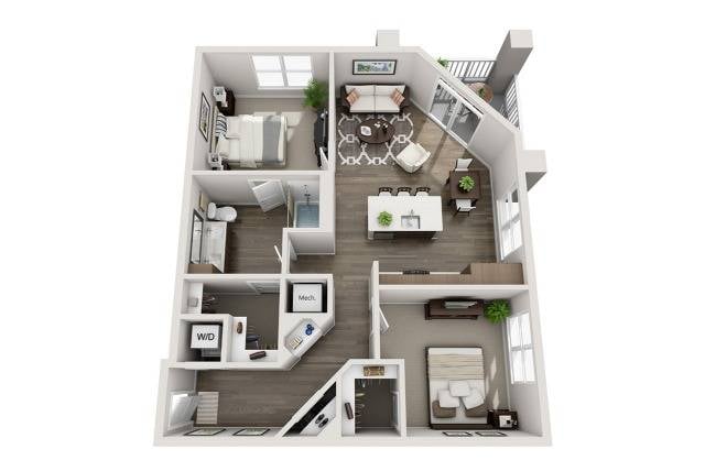 Floor plan layout diagram for B2