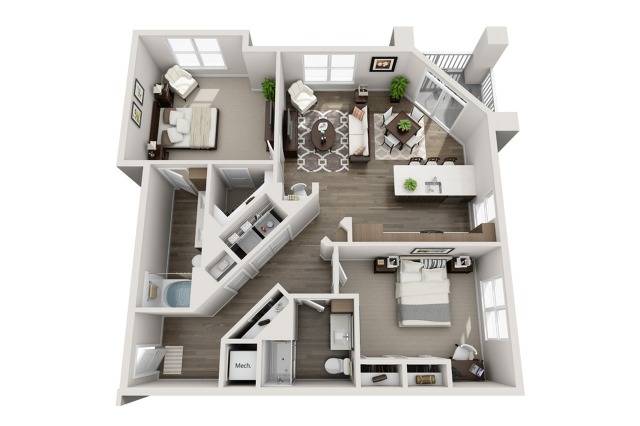 Floor plan layout diagram for B6