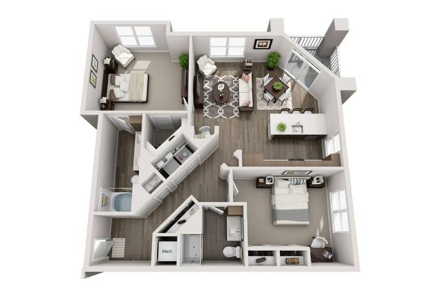 Floor plan layout diagram for B8