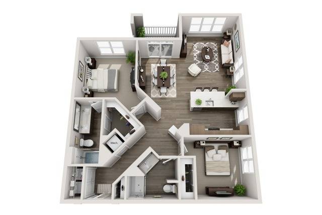 Floor plan layout diagram for B3