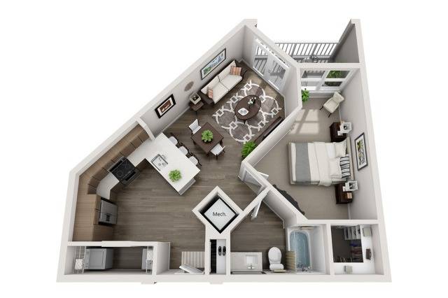 Floor plan layout diagram for A4