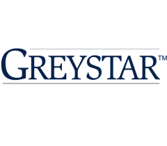 Elegant Greystar logo in dark blue, showcasing sophisticated branding.