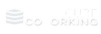 Flashcube co working logo in white with cube image
