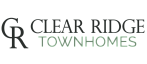 Elegant logo for Clear Ridge Townhomes featuring sophisticated typography with a modern touch.