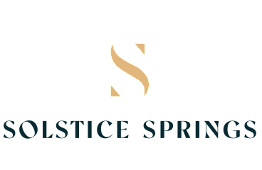 Chic Solstice Springs logo with modern design elements and elegant typography.