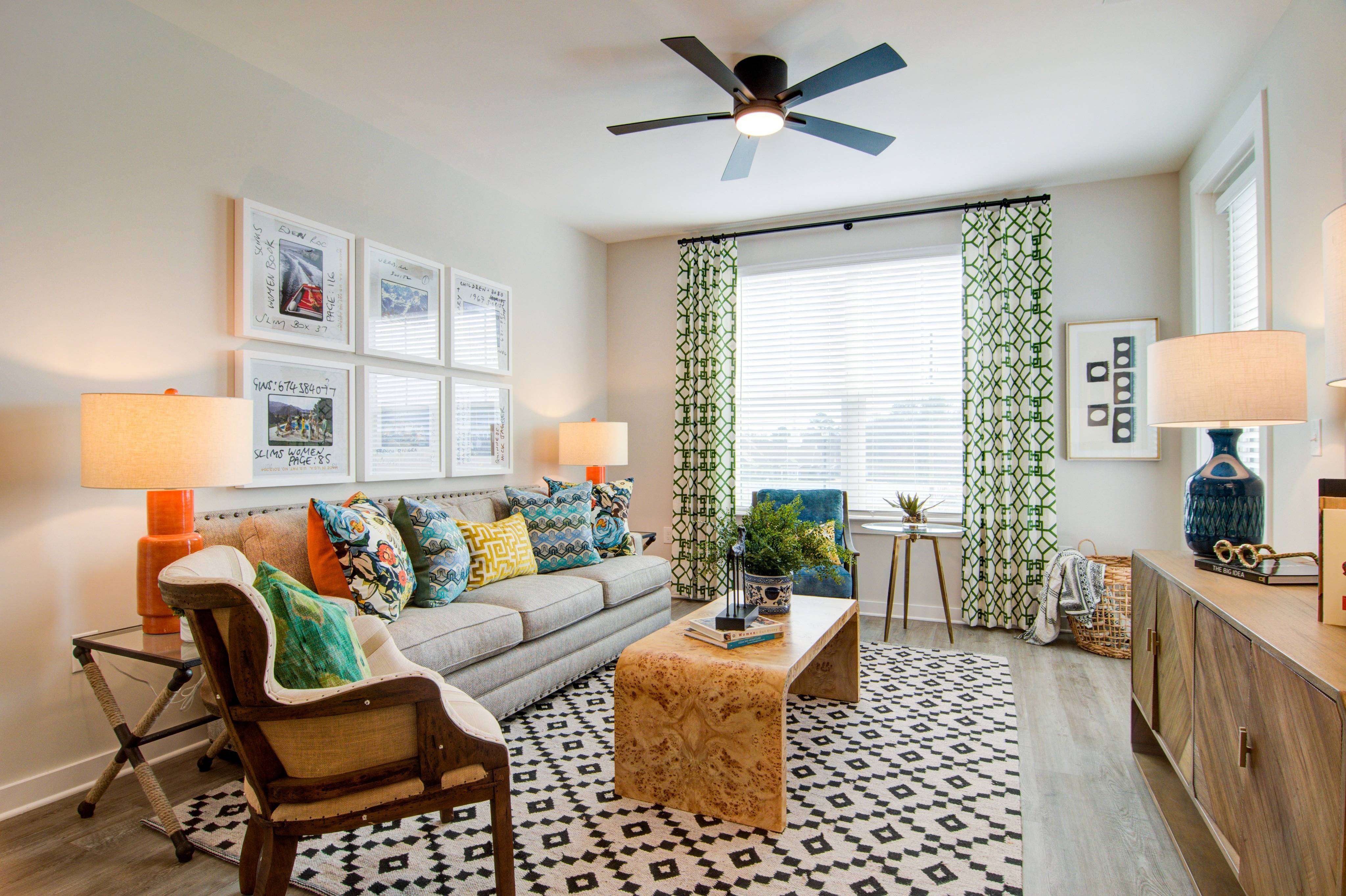 Ceiling fans in all living rooms*