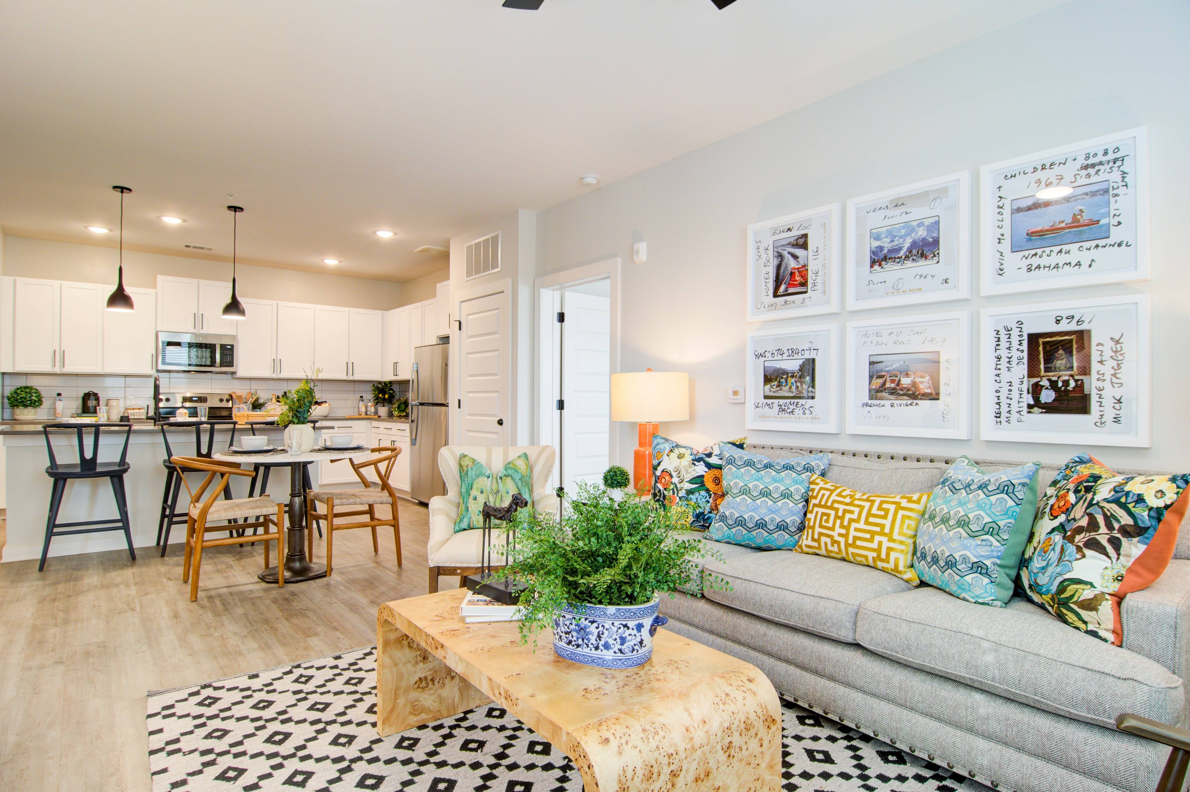 Airy open 1, 2, & 3 bedroom floor plan layouts available