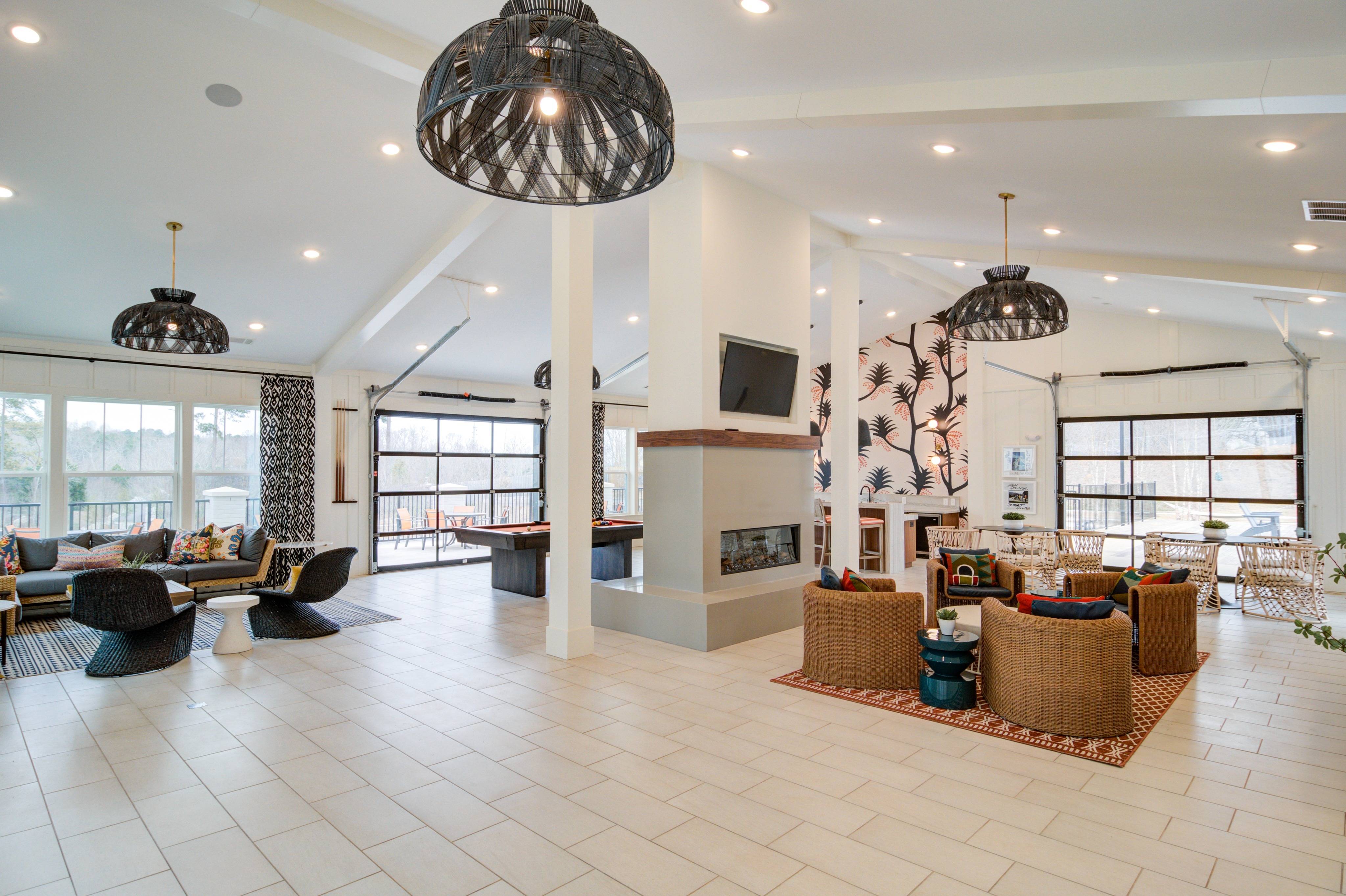 Expansive resident lounge