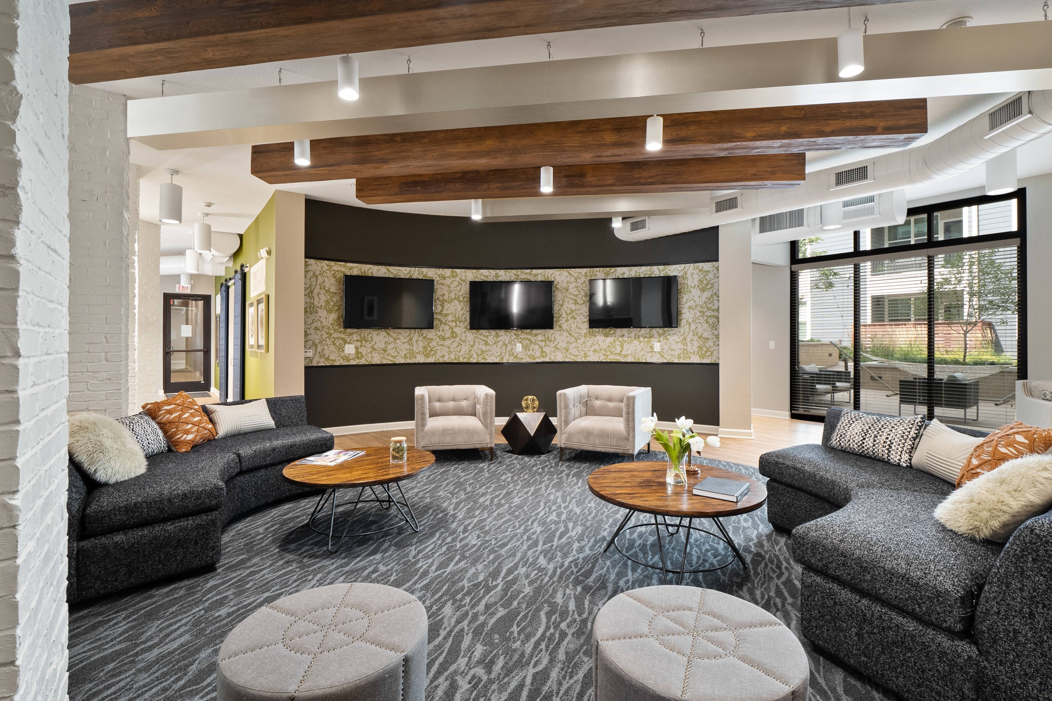 Expansive clubhouse with coffee bar