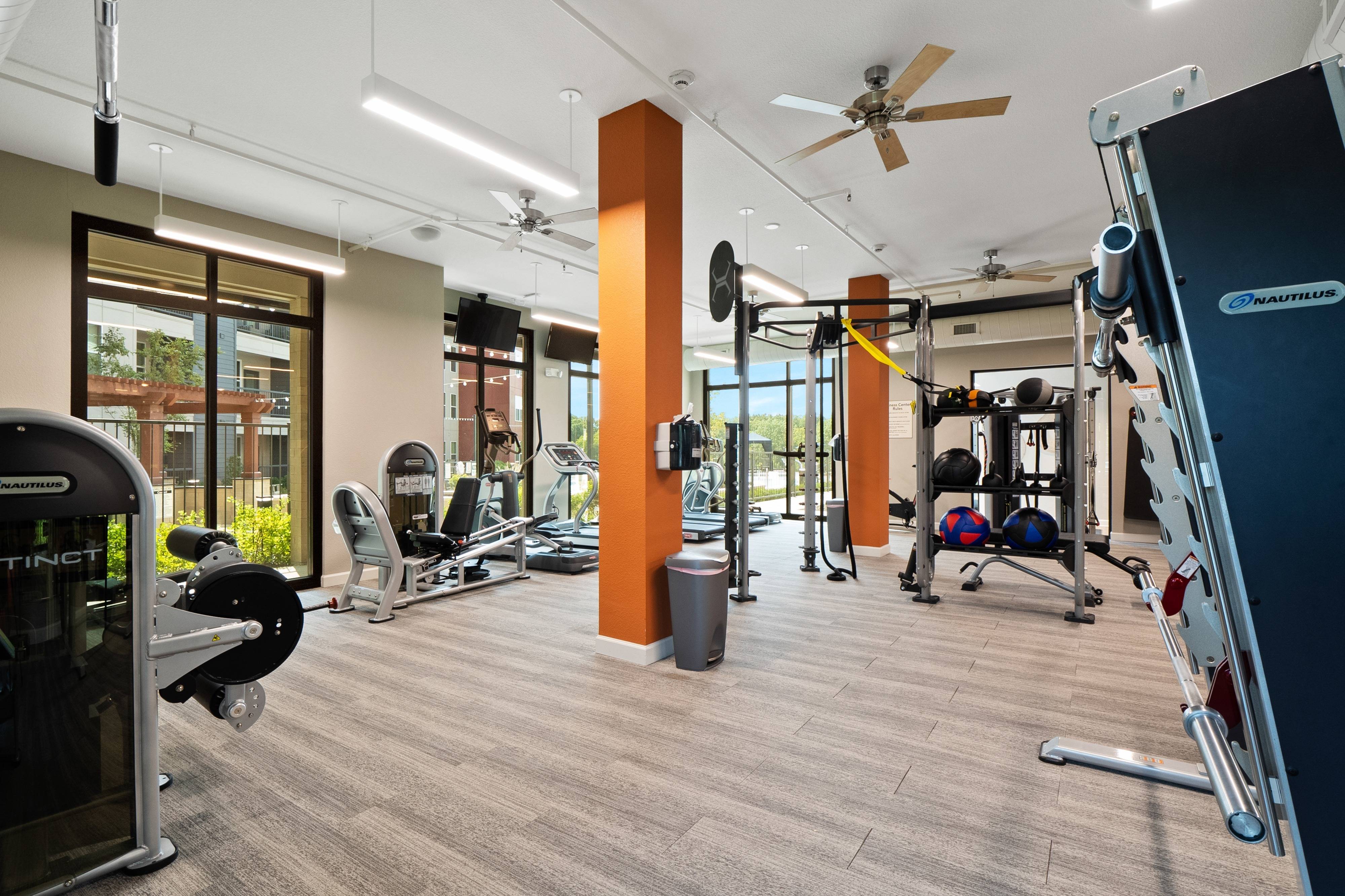 Fitness Center with core strength equipment