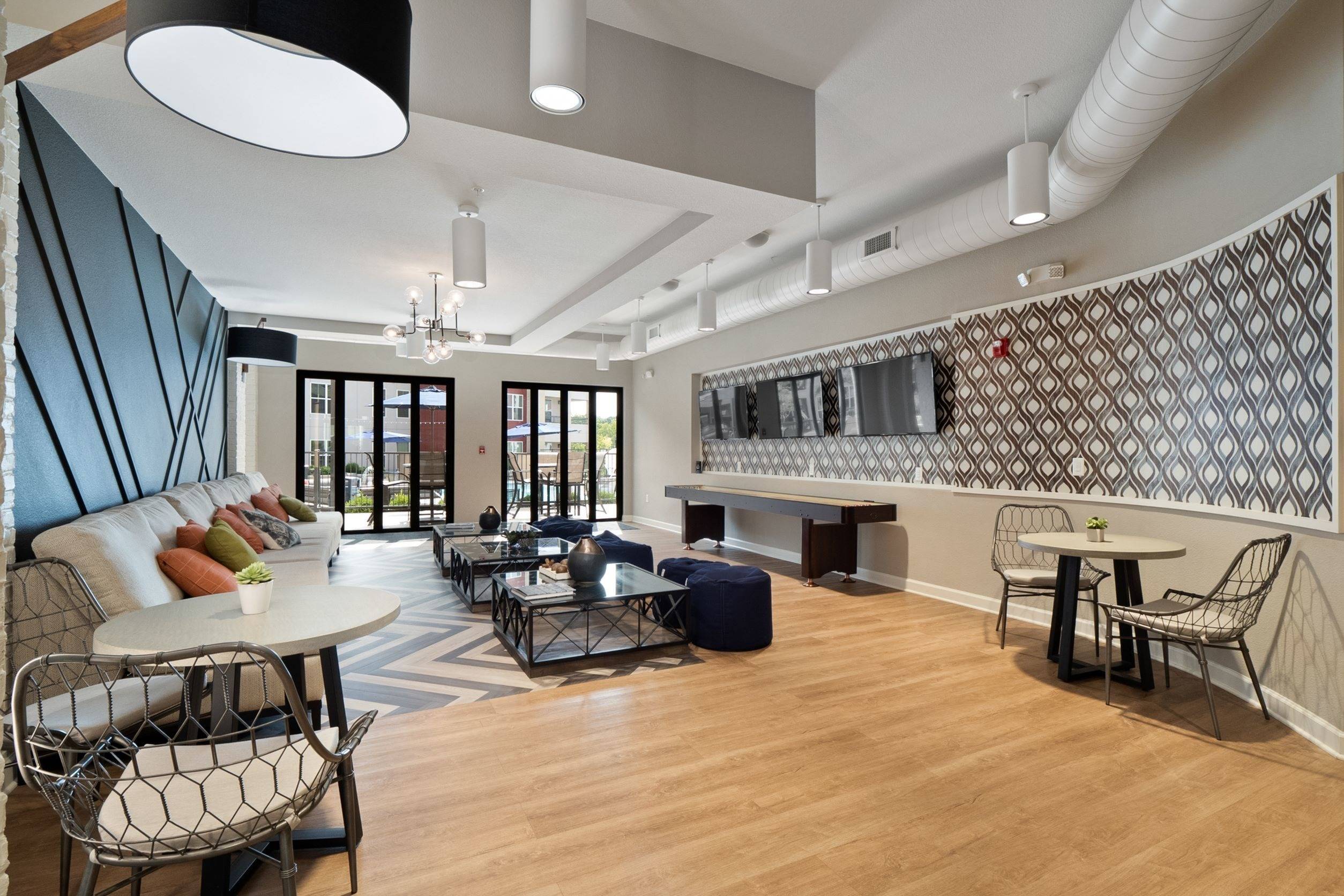 Clubhouse lounge and game area