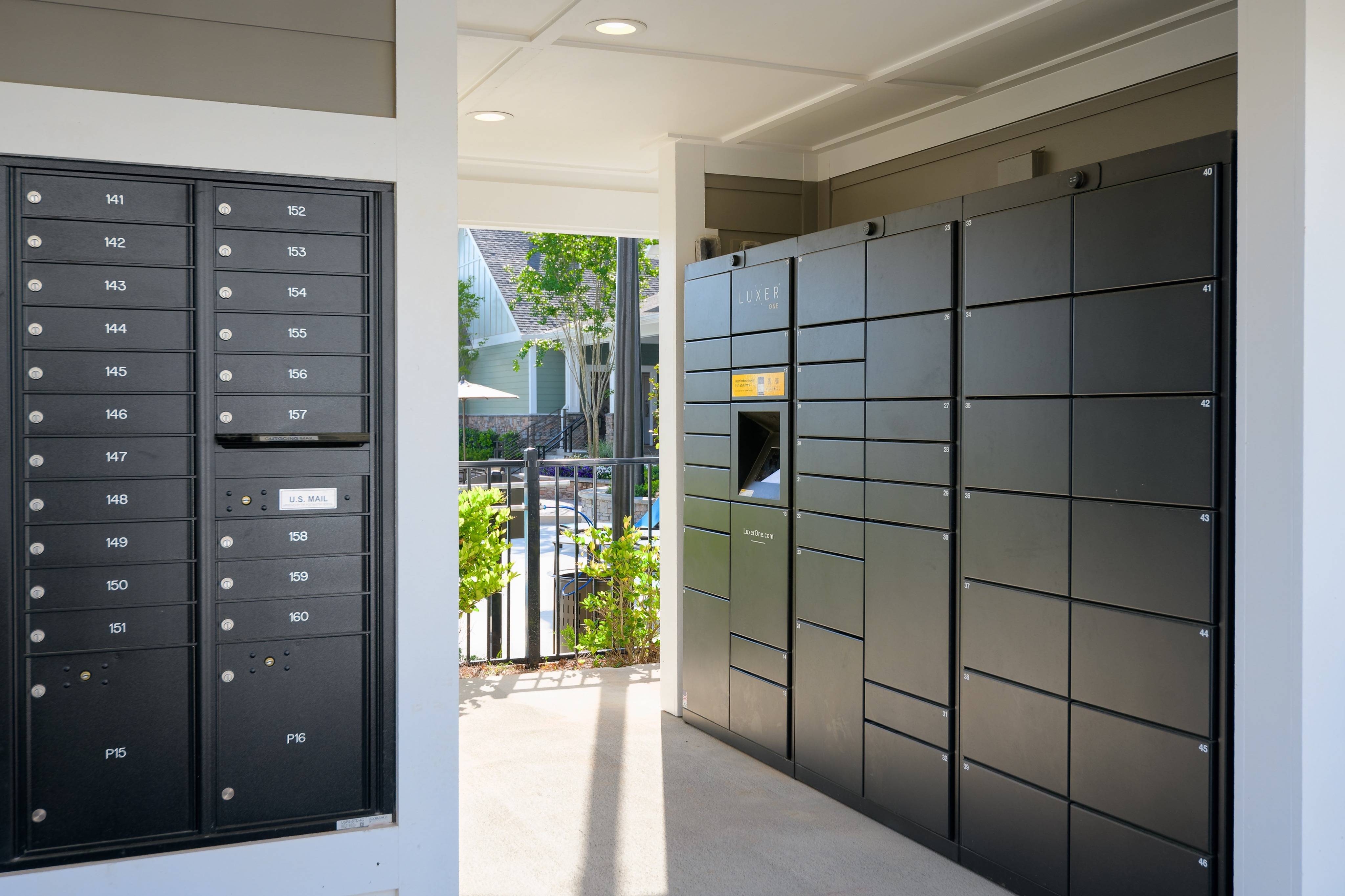 Mail Station with Package Lockers