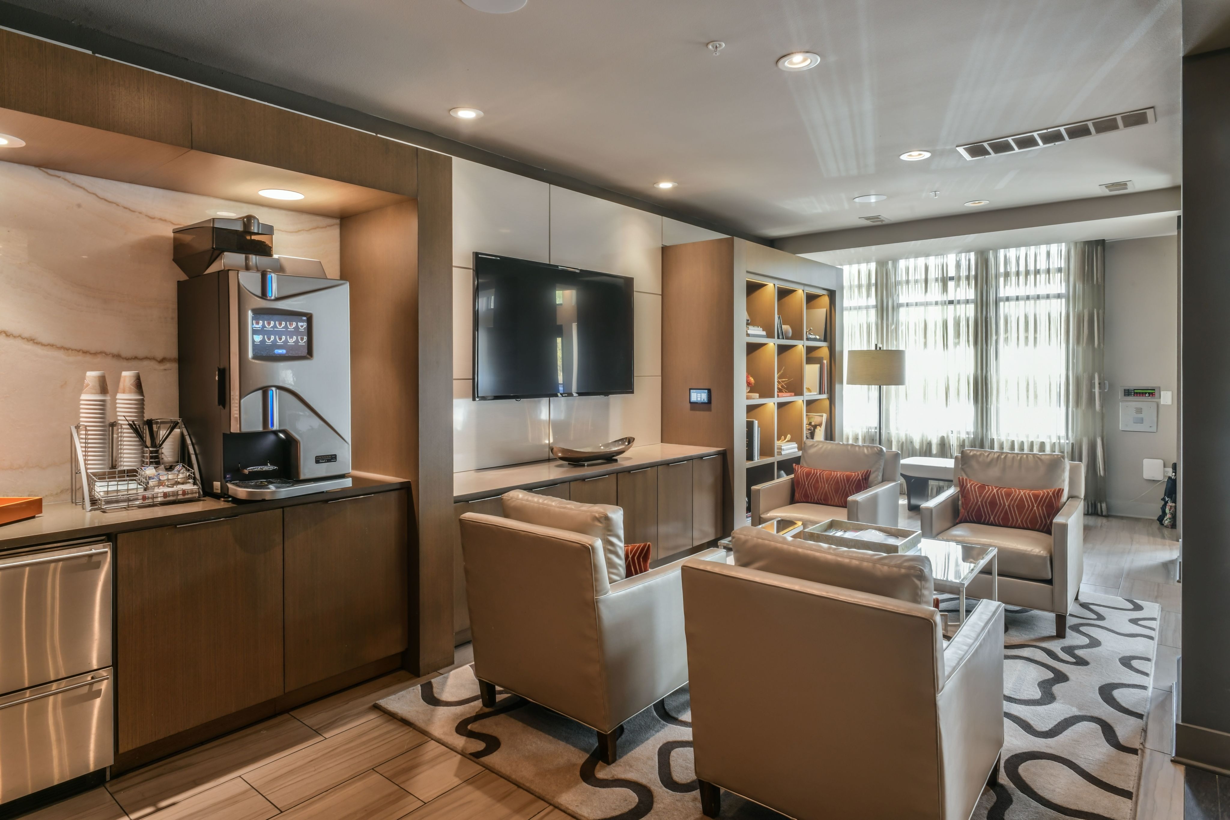 Leasing Office Lobby with Coffee Station