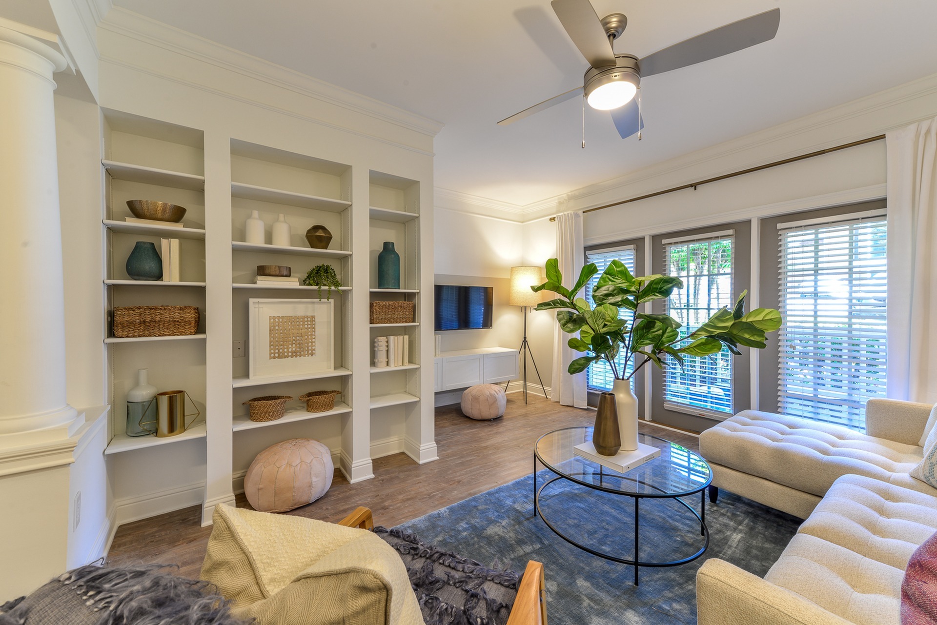 Built-in Book Shelves and Crown Molding