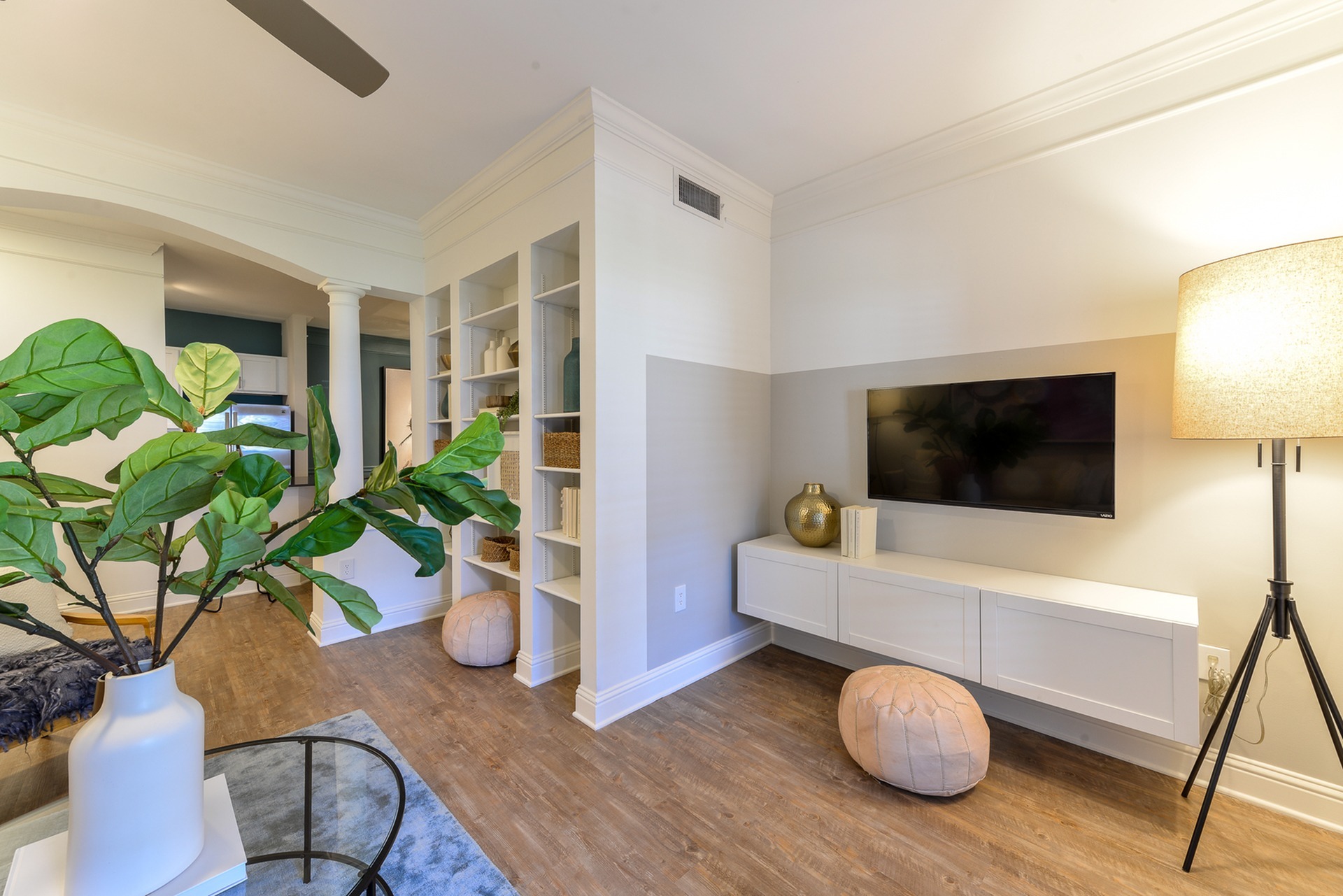 Stylish Nook Area for an Entertainment Center or Desk