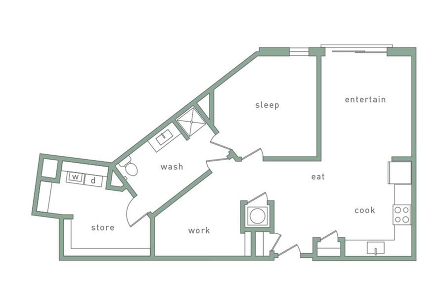 Altamont 1 Bedroom Floor Plan