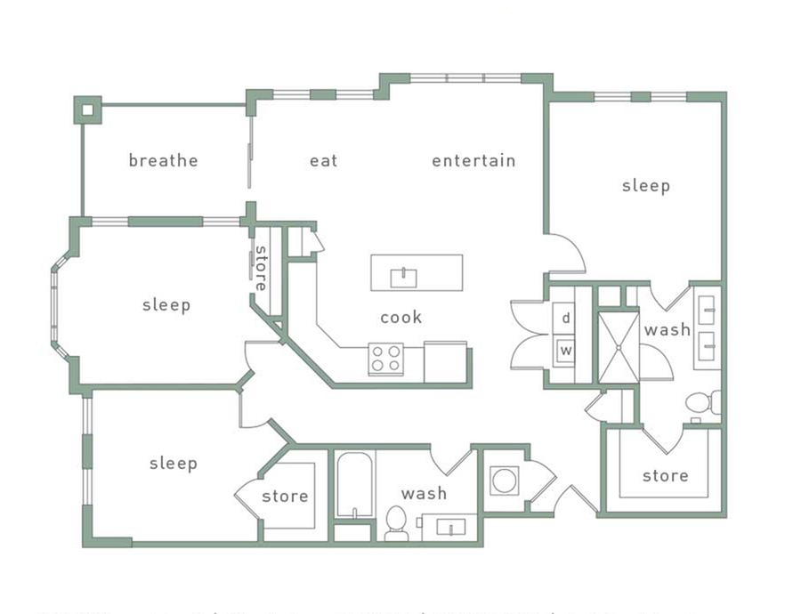 Ensley 3 Bedroom Floor Plan