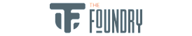 Modern logo for The Foundry featuring sleek, bold typography in an industrial style.